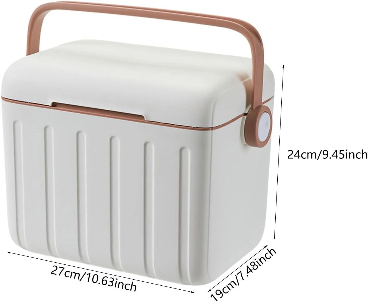 Insulated Cooler Box Ice Box with Handle Personal Ice Retention Cooler Container for Travel Fishing Barbecue Commercial Party
