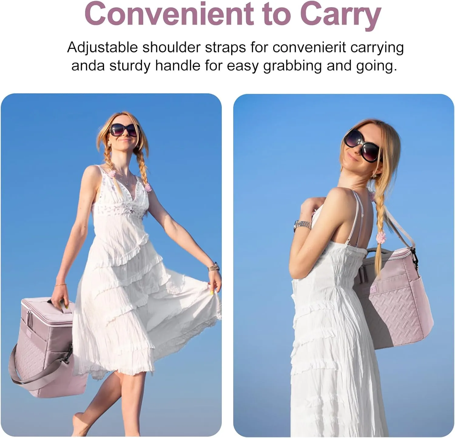 Insulated Waterproof Cooler Bag for Women Men，30 Cans Collapsible Lunch Bag with Shoulder Strap,Leakproof Soft Cooler for Beach, Camping & Travel