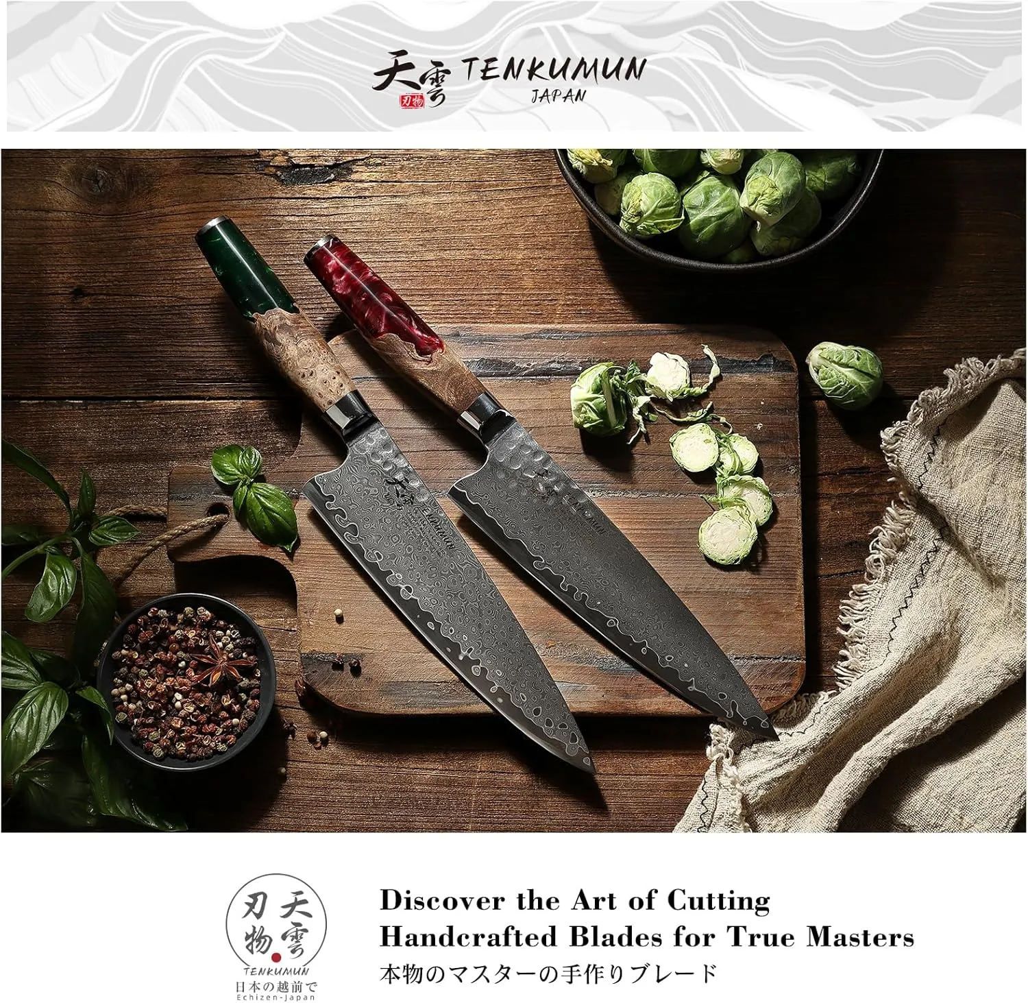Japanese Gyutou Pro. Handcrafted 8 inch Chef Knife Handmade Forged Knife Japan VG-10 MAX Damascus Steel -Kokoro ser. with Wood Handle