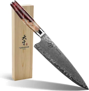Japanese Gyutou Pro. Handcrafted 8 inch Chef Knife Handmade Forged Knife Japan VG-10 MAX Damascus Steel -Kokoro ser. with Wood Handle