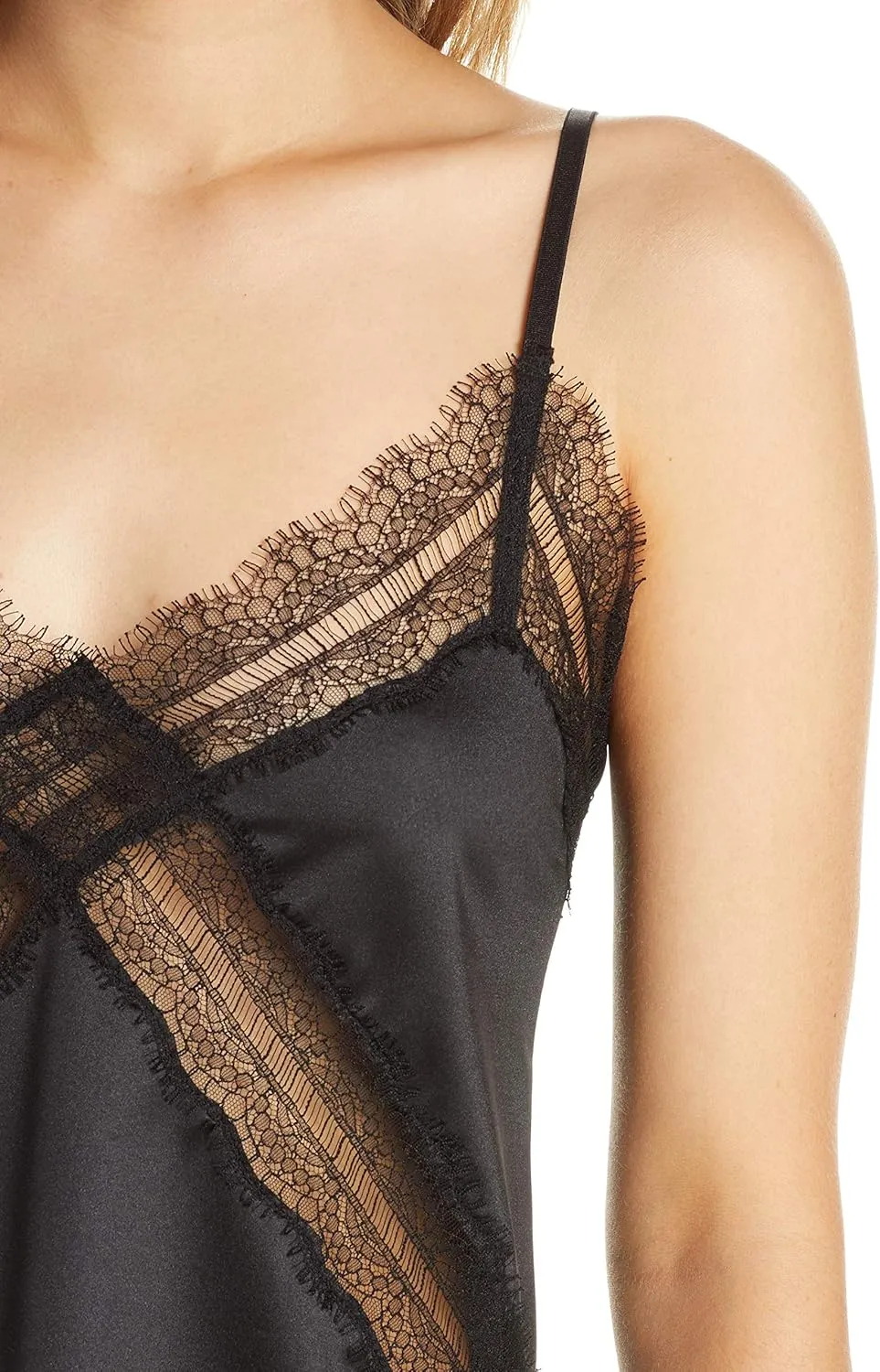 Jason Wu Stretch Satin Eyelash Lace Cami