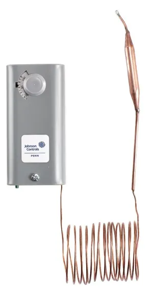 Johnson Controls A19ABC-4C Line Volt Mechanical Thermostat, 120 to 277 VAC