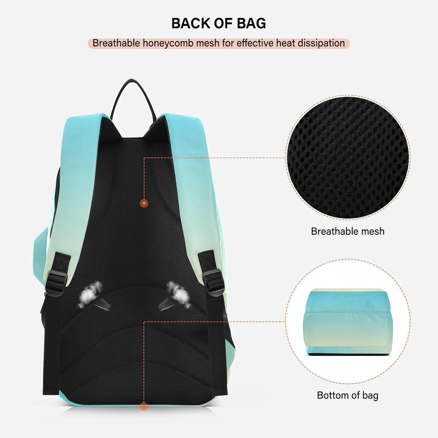 Joko Ivery Gradient Tennis Bag Backpack Tennis Bags Pickleball Bag Fits Badminton Paddles Backpack Tennis Racket Bag