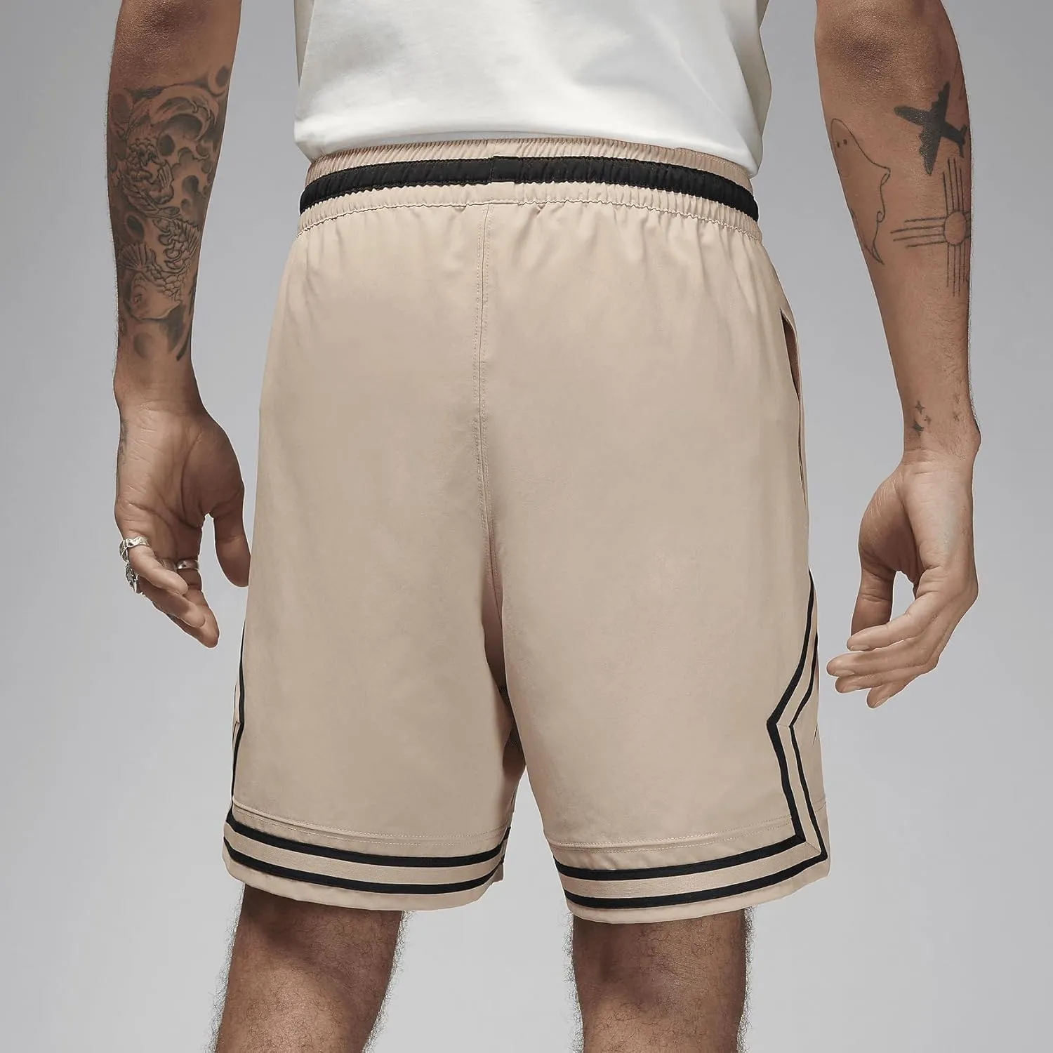 Jordan Dri-FIT Sport Men's Woven Diamond Shorts (Black/White/Dark Shadow/White, FB7580-010)