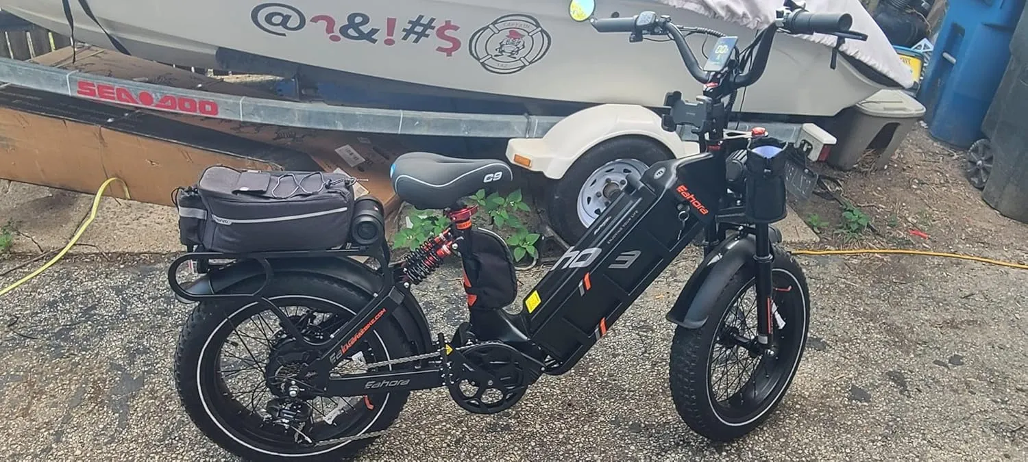 Juliet III/Juliet II/Juliet Dual Motor Electric Bike for Adults 2500W/1700W/1200W Peak 34/31Mph Ebike 52V/48V 60Ah Long Range 20" Fat Tires Full Suspension E-Bike UL2849 Certified
