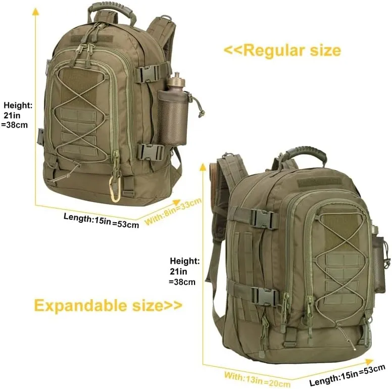 Jungle Leopard 60L Backpack for Men Large Military Backpack Tactical Travel Backpack for Work Camping Hunting Hiking (Color : BP-ZY74-WD)