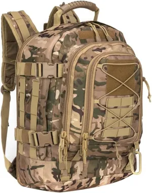 Jungle Leopard 60L Backpack for Men Large Military Backpack Tactical Travel Backpack for Work Camping Hunting Hiking (Color : BP-ZY74-WD)