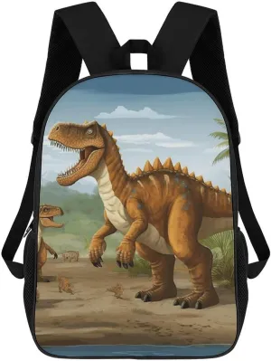 Jurassic Period Dinosaur Business Laptop Backpack for Women Men 17 Inch Carry on Backpack Waterproof Black Bookbag Fashion Lightweight Backpacks for Travel Hiking Camping Casual Daypack Backpacks