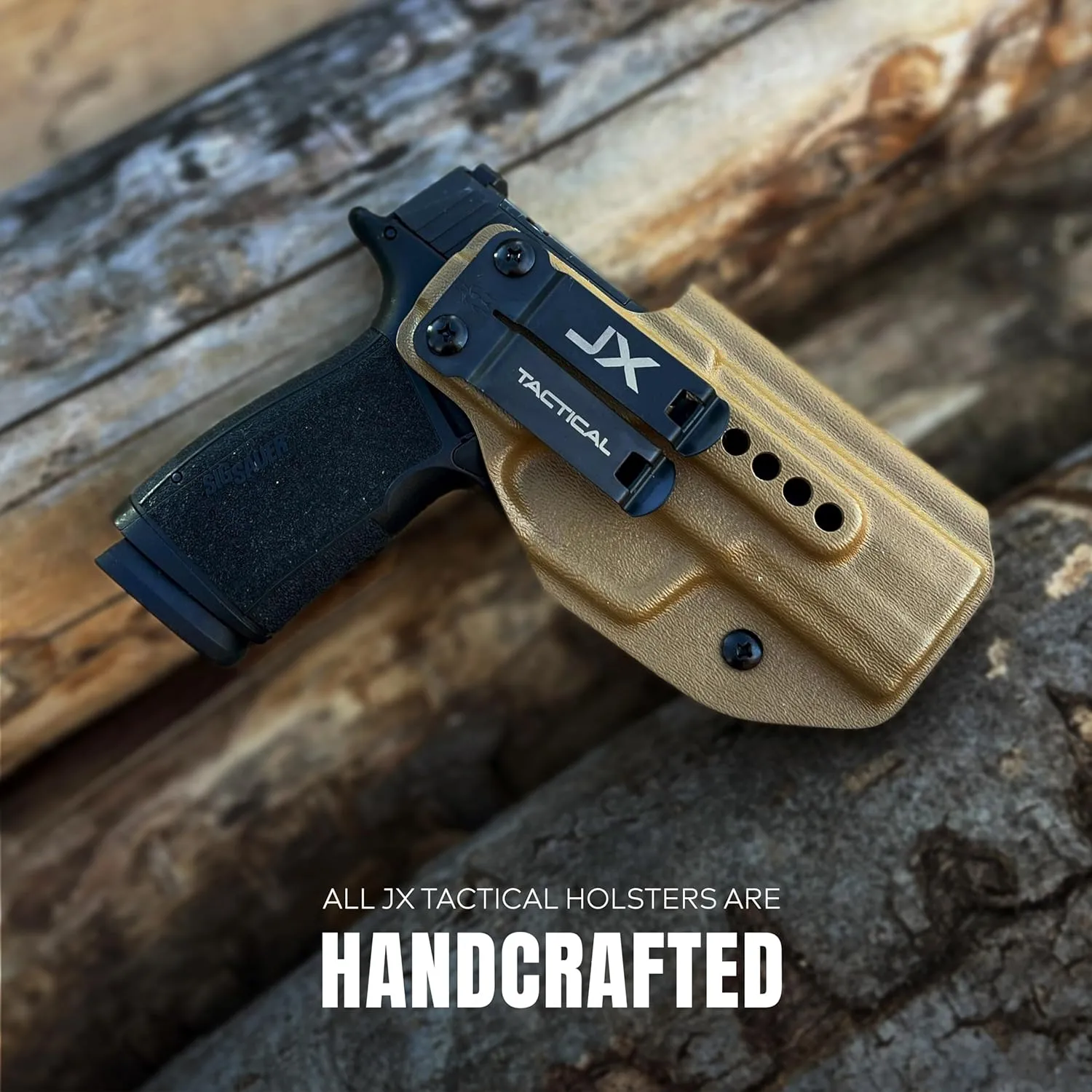 JX Tactical Fat Guy Holster - Concealed Carry Pistol Holster, Comfortable Inside The Waistband, Monoblock Clip, Pistol Accessories, Optics Ready - Made in USA