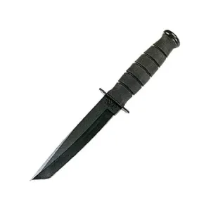 Ka-Bar 5054, Short Fighting/Utility Knife, Tanto, Black,Medium