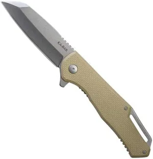 Ka-Bar 7508 Jarosz Flipper, Wharncliffe, 3.375" Blade, Hollow Grind, G10 Handle