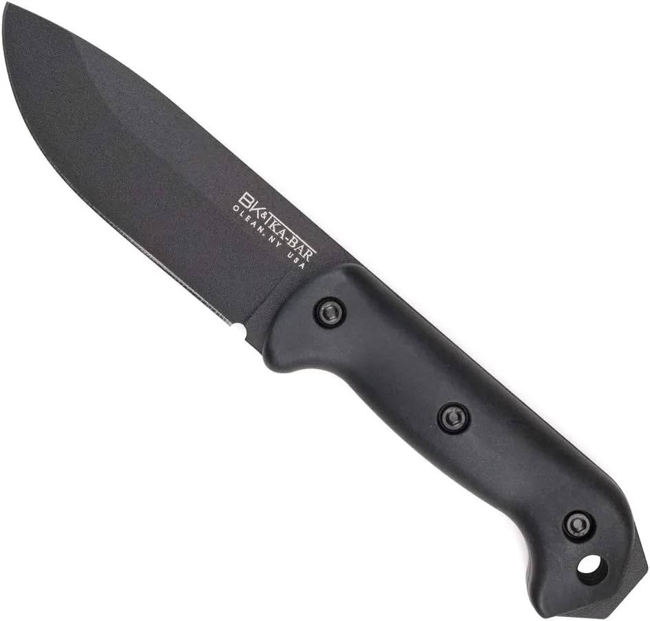 KA-BAR Becker BK2 Campanion Fixed Blade Knife, Carbon Steel
