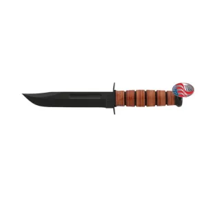 KA-BAR Fighting/Utility Knife with Leather Sheath