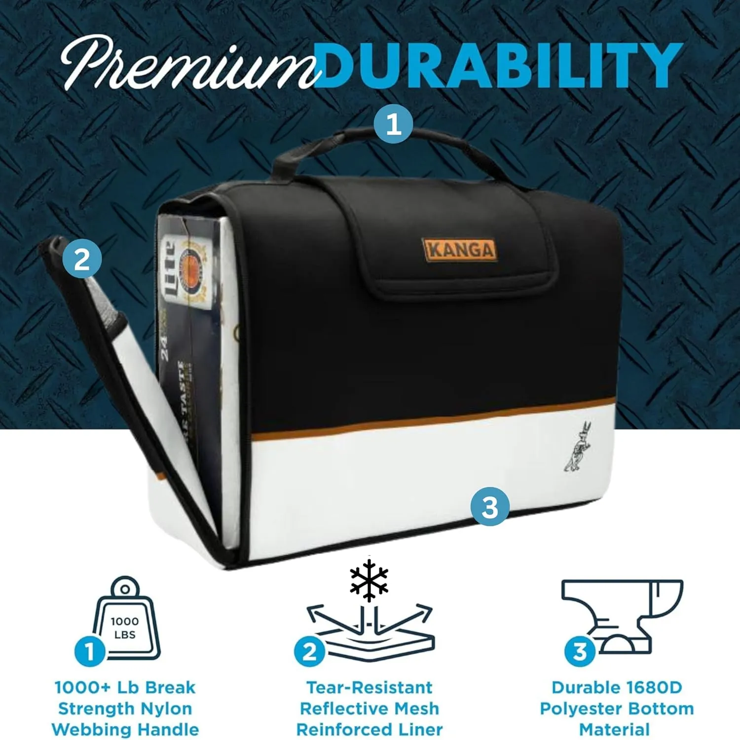 Kanga Insulated Cooler Bag - Soft Cooler Bag - Can Beer and Seltzer Drink Cooler - Insulated and Durability Tested - Kanga Kase Mate