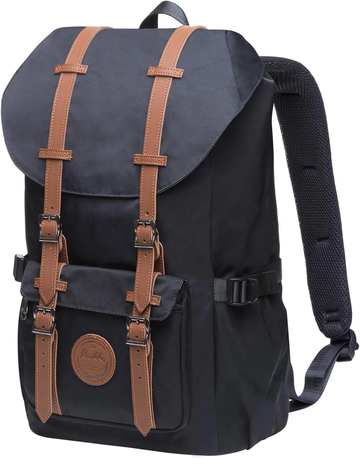 KAUKKO Laptop Outdoor Backpack Traveling Rucksack Fits 15.6 Inch Laptop (5-11-BLACK2PC)