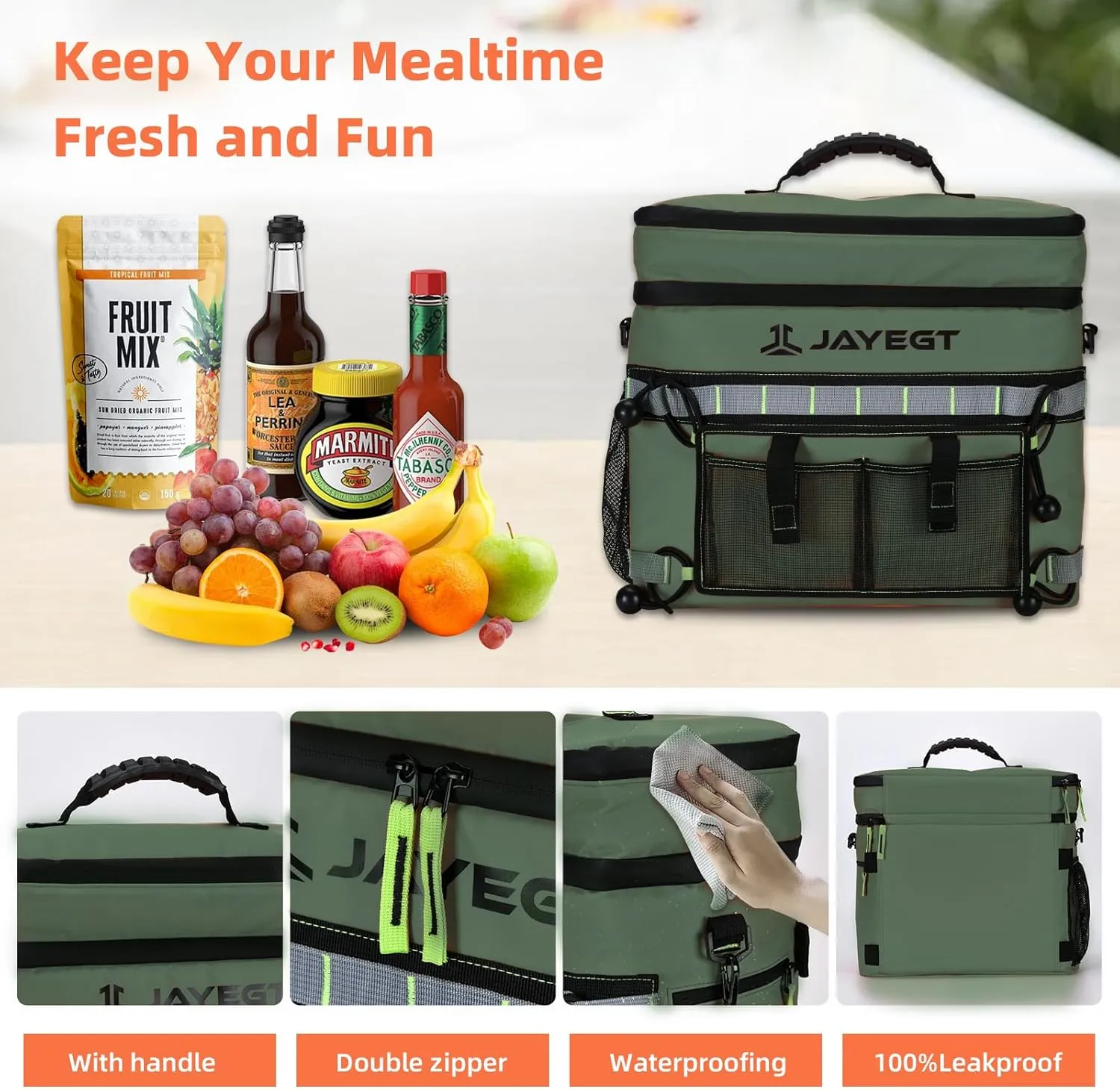 Kayak Cooler Behind Seat - Waterproof Cooler Bag Compatible with Lawn-Chair Seat Kayak，Kayak Accessories Camping Cooler, Portable Ice Chest for Fishing, Beach, Travel,Picnic, Cooler Leak-Proof