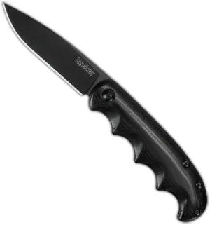 Kershaw AM-5 Pocket Knife (2340), 3.5 Inch Stainless Steel Blade with SpeedSafe Assisted Opening and Frame Lock, G10 Black Gripped Handle and Deep Carry Pocket Clip