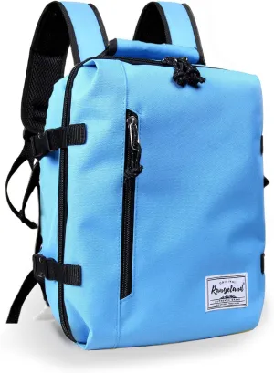 Kids Travel Backpack for Ages 3-6 | Lightweight Suitcase Style Carry-On | 10L Weekender with Tablet Sleeve & Chest Strap | Light Blue