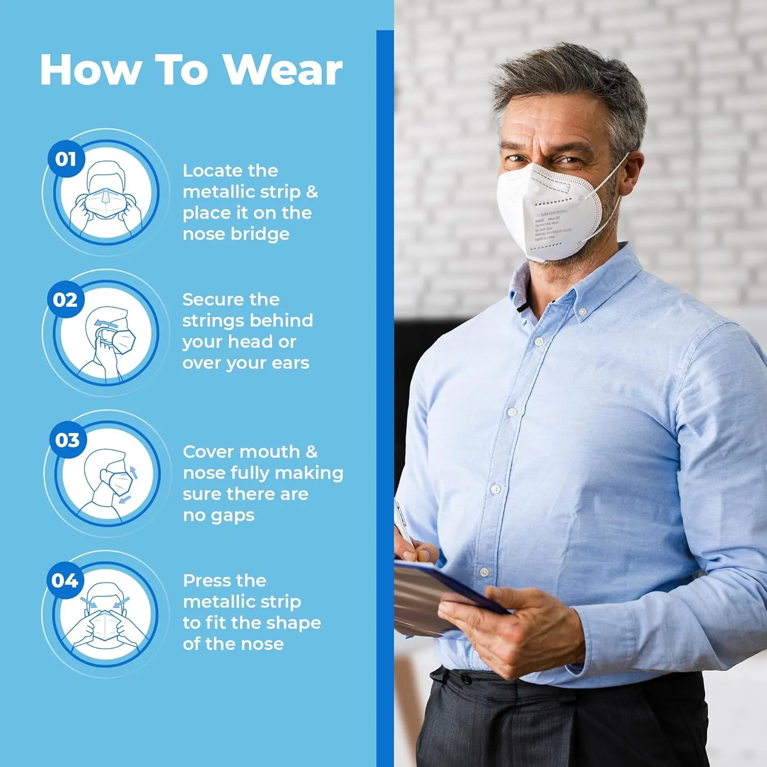KN95 Face Masks 50 Pack 5-Ply Breathable Filter Disposable Face Masks