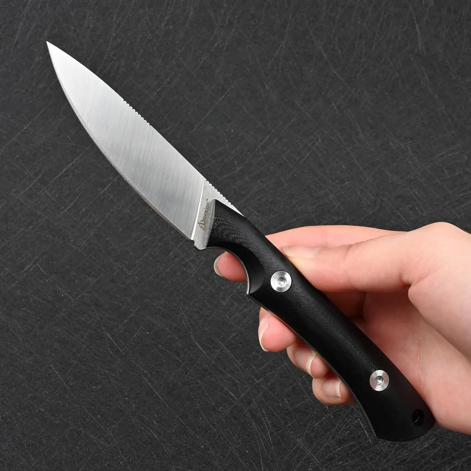 Knives DC53 Steel Tactical Fixed Blade Knife with kydex sheath for Men EDC Outdoor Camping Survival Hunting (White G10 Black)