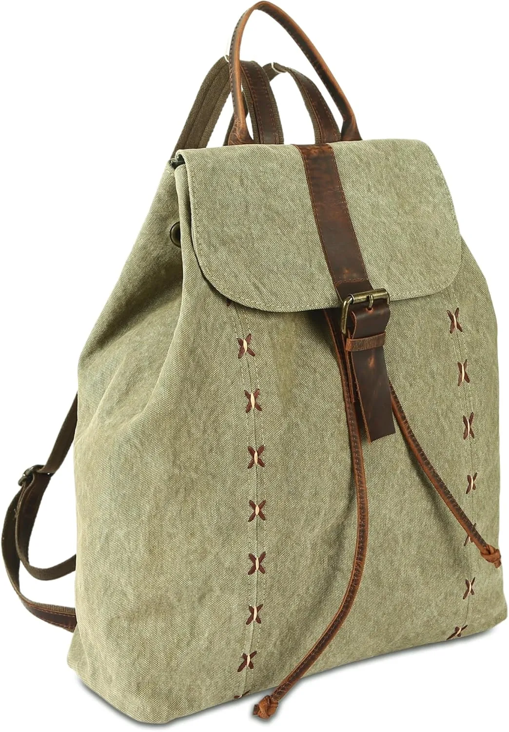 KomalC Canvas Backpack for Women & Men – Stylish & Spacious Travel Backpack – Durable Rucksack for Work, Hiking & Everyday Use