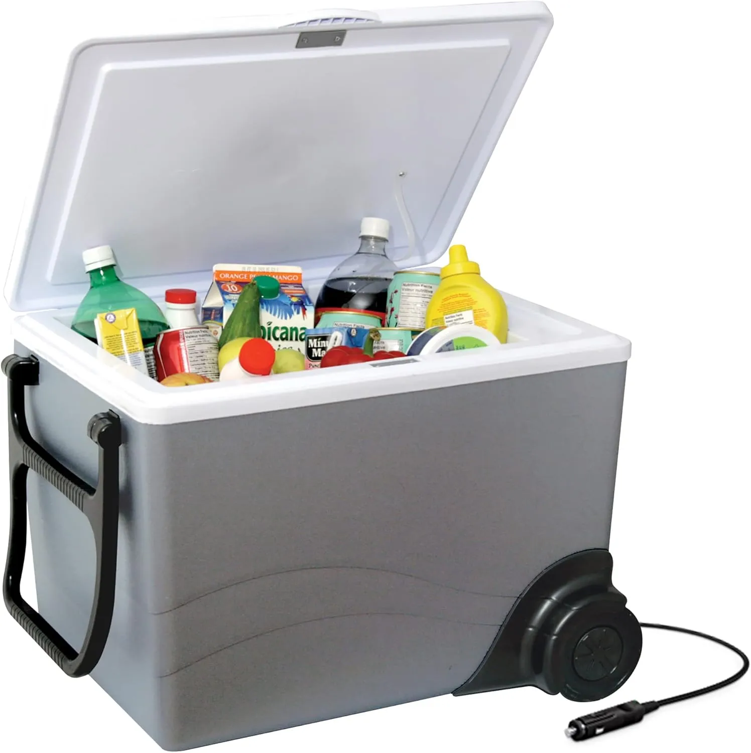 Koolatron Portable Cooler - Electric Cooler for Car, Camping, Travel, 12 V Insulated Hard Sided Refrigerator for Vehicle, Boat, Truck, No Ice Cooling, Cools Drinks,Food for Road Trip, 36 qt