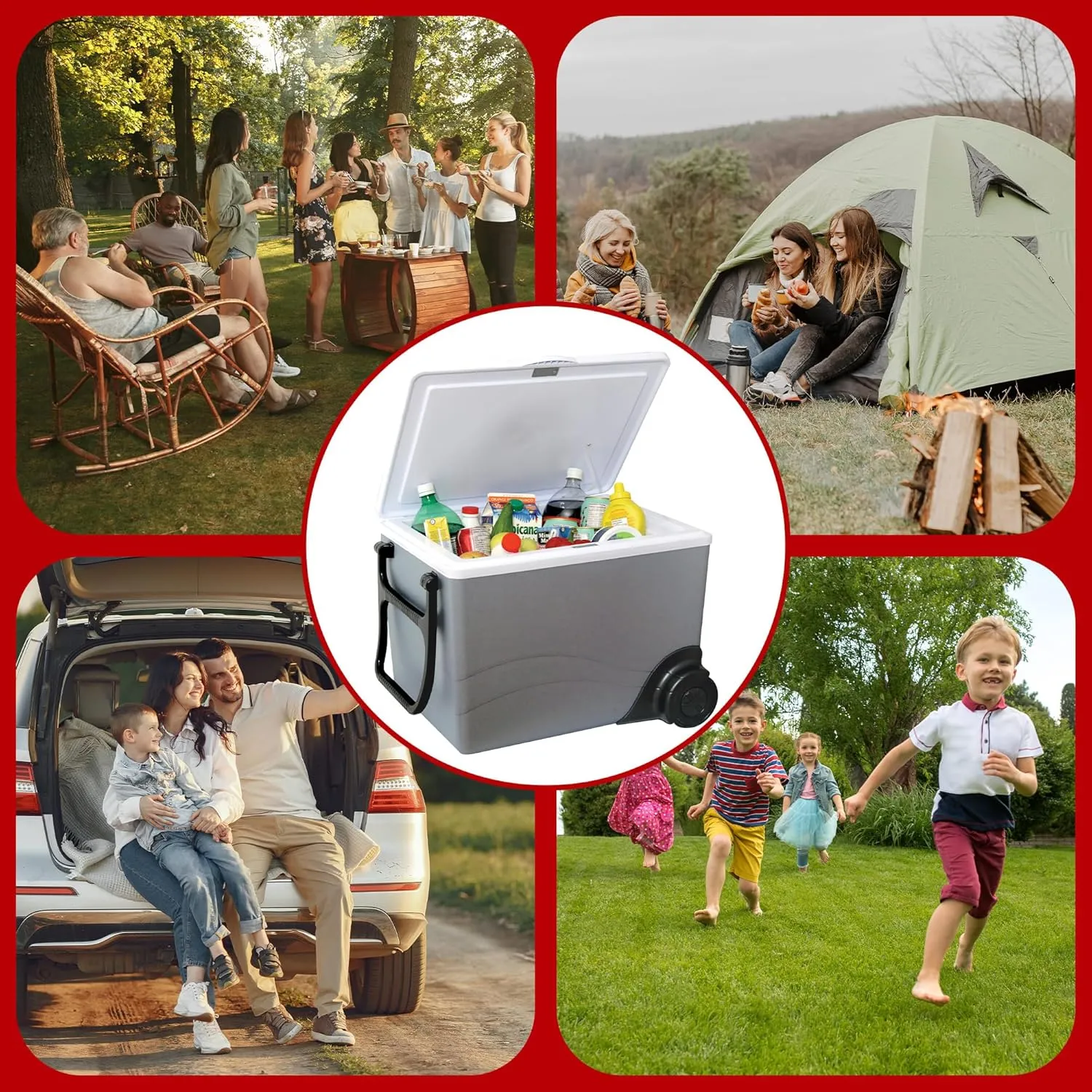 Koolatron Portable Cooler - Electric Cooler for Car, Camping, Travel, 12 V Insulated Hard Sided Refrigerator for Vehicle, Boat, Truck, No Ice Cooling, Cools Drinks,Food for Road Trip, 36 qt