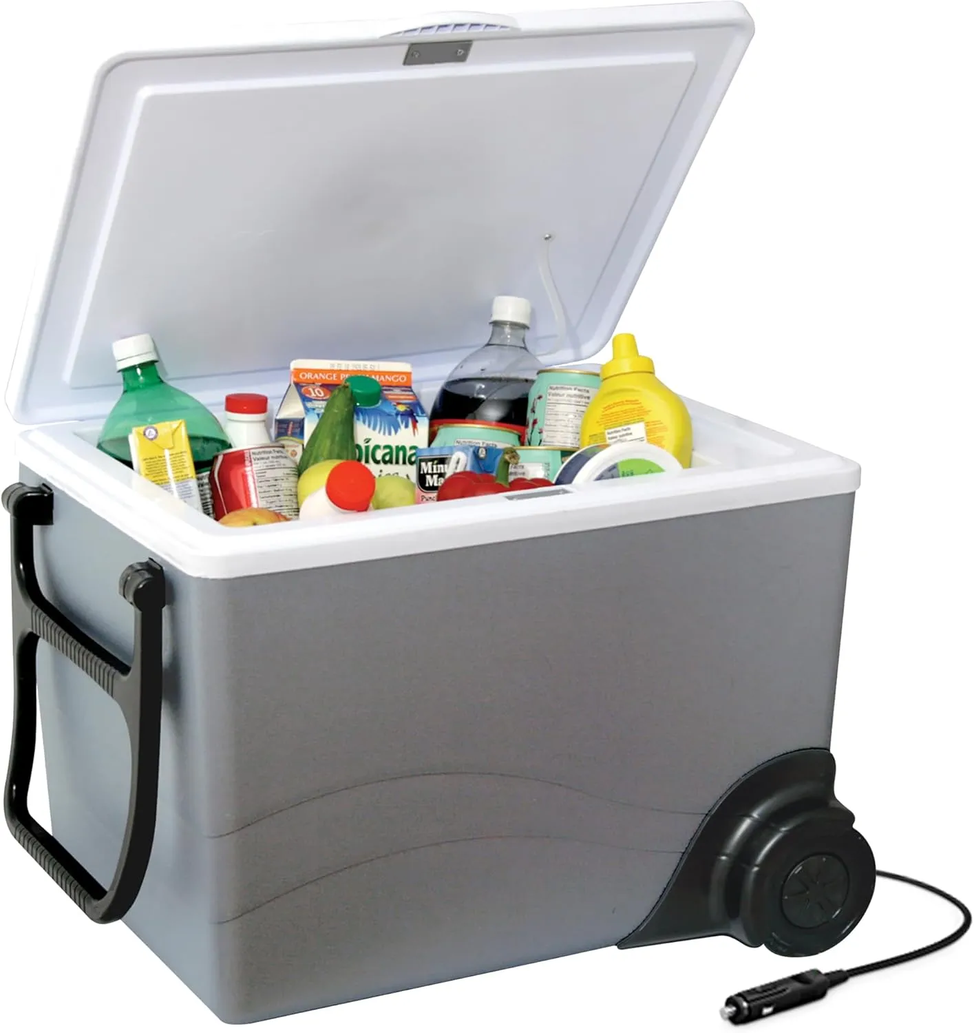 Koolatron Portable Cooler - Electric Cooler for Car, Camping, Travel, 12 V Insulated Hard Sided Refrigerator for Vehicle, Boat, Truck, No Ice Cooling, Cools Drinks,Food for Road Trip, 36 qt