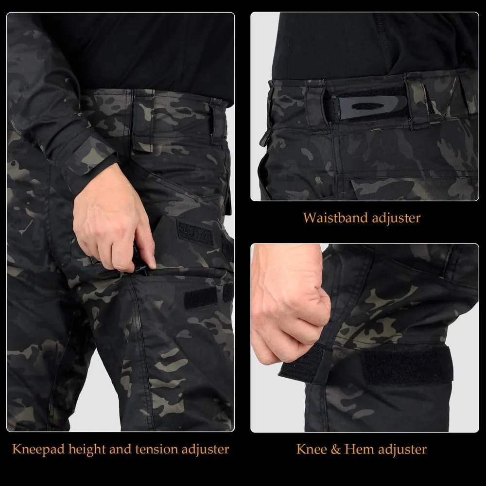 KRYDEX K4 Combat Pants with Knee Pads Ripstop Como Cargo Pants for Men