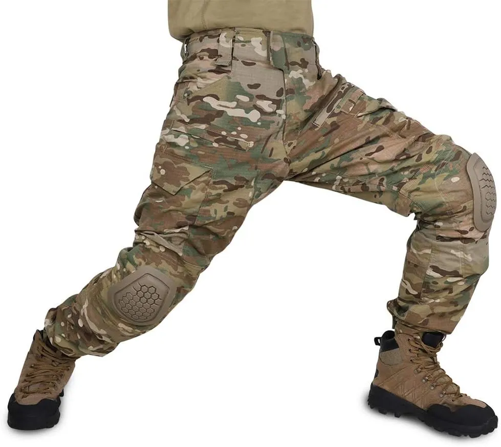 KRYDEX K4 Combat Pants with Knee Pads Ripstop Como Cargo Pants for Men