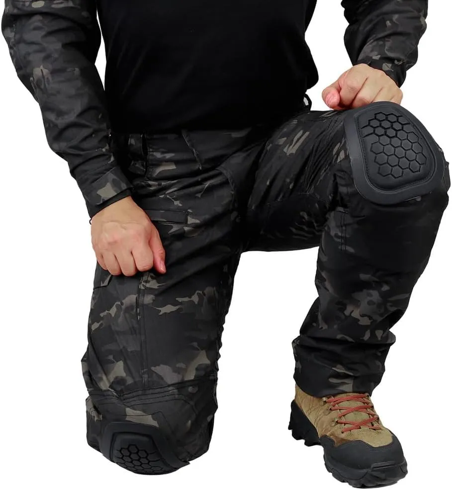 KRYDEX K4 Combat Pants with Knee Pads Ripstop Como Cargo Pants for Men