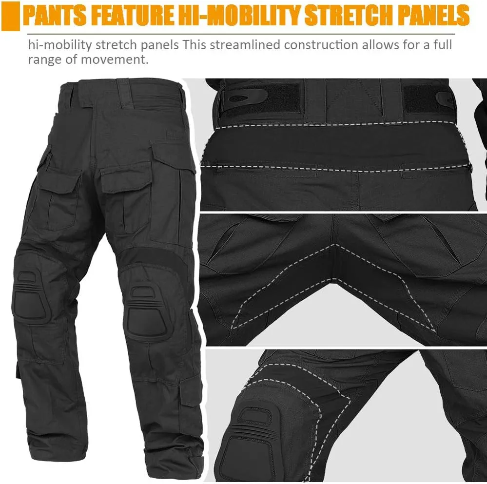 KRYDEX Tactical Men's G3 Combat Pants with Knee Pads