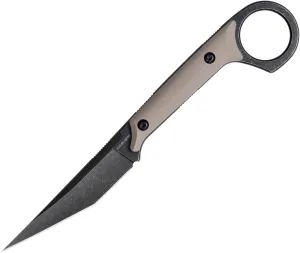 KS527 Fixed Blade Knife, D2 Blade G10 Handle for Men Women, with Kydex Sheath, Utility Knife for EDC Survival Hiking Camping Outdoor Everyday (Tan)