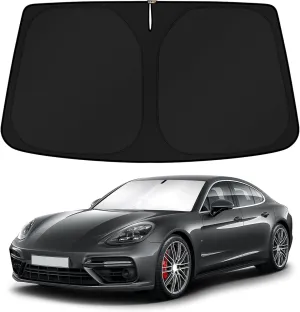 KUST Custom Fit Windshield Sun Shade for 2017-2024 Porsche Panamera Sedan Accessories Sunshade Sun Visor Protector Foldable Blocks UV Rays Keep Your Car Cooler