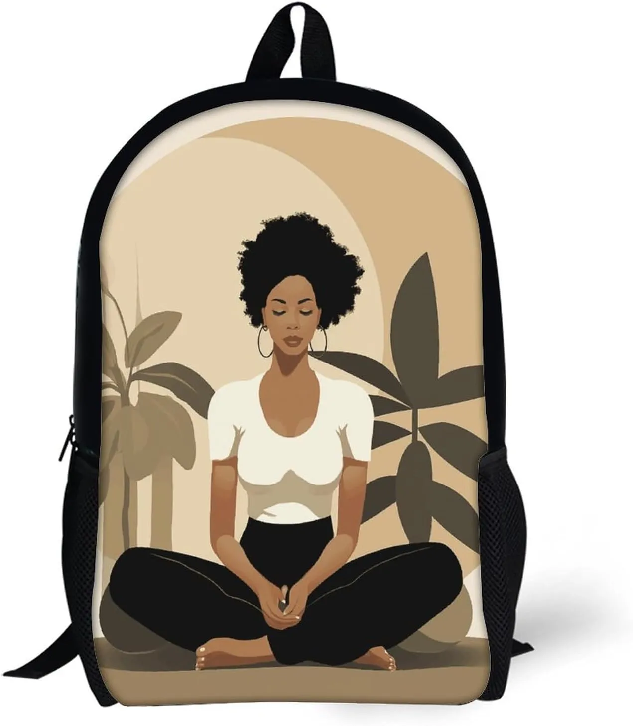 Laptop Backpack for Men 17 Inch Yoga Poses Work Casual Backpack Lightweight Travel Shoulder Bag