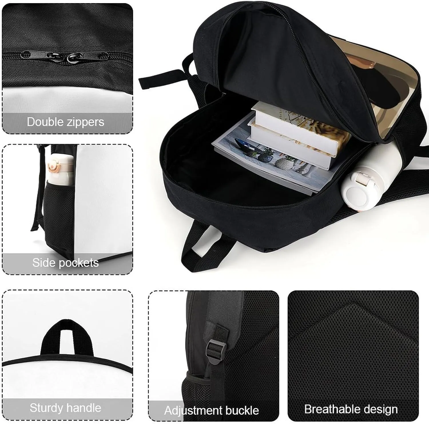 Laptop Backpack for Men 17 Inch Yoga Poses Work Casual Backpack Lightweight Travel Shoulder Bag