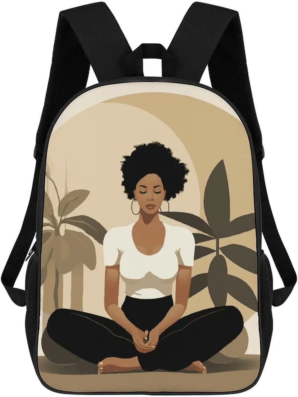 Laptop Backpack for Men 17 Inch Yoga Poses Work Casual Backpack Lightweight Travel Shoulder Bag