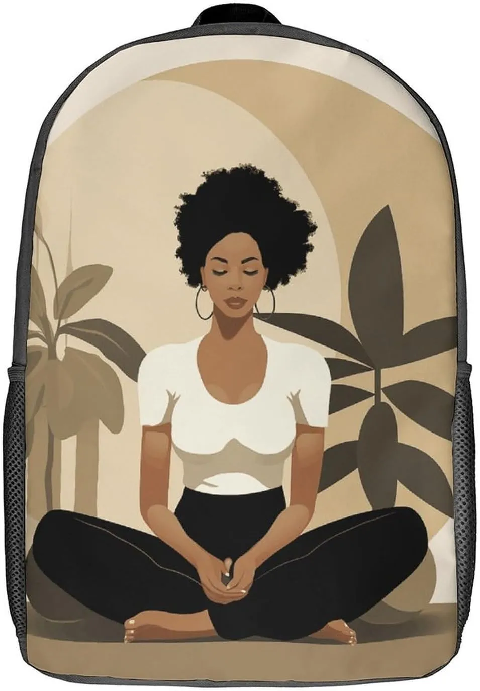Laptop Backpack for Men 17 Inch Yoga Poses Work Casual Backpack Lightweight Travel Shoulder Bag