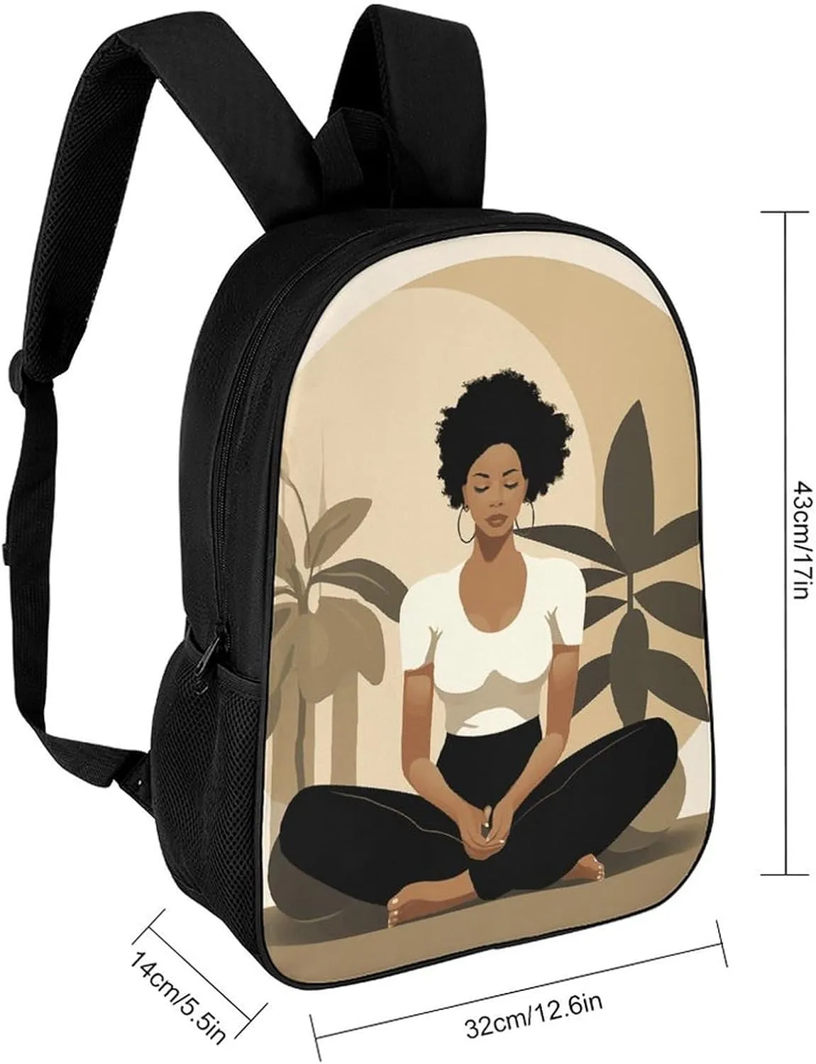 Laptop Backpack for Men 17 Inch Yoga Poses Work Casual Backpack Lightweight Travel Shoulder Bag