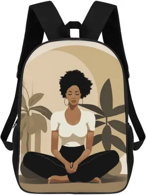 Laptop Backpack for Men 17 Inch Yoga Poses Work Casual Backpack Lightweight Travel Shoulder Bag