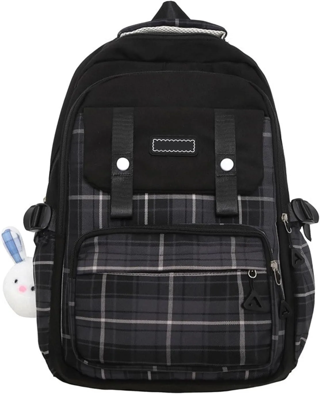 Large Capacity Backpack Casual Daypacks Student School Backpack Aesthetic Backpack Travel Bag for Teens Girls, Black, as the pic show