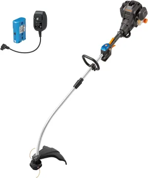 LawnMaster NPTGCP2517B No-Pull Gas String Trimmer with Electric Start 25cc 2 Cycle,17-Inch
