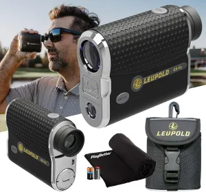 Leupold Golf Rangefinders Bundle | Bundle with PlayBetter Microfiber Towel & Extra CR2 Batteries