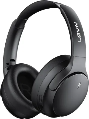 LEVN Hybrid Active Noise Cancelling Headphones, Wireless Headphones Bluetooth 5.4 with Transparent Mode, 3.5mm Cable, Deep Bass, 70H Playtime Bluetooth Headset with Mic for Work/Travel/Home/Phone/PC