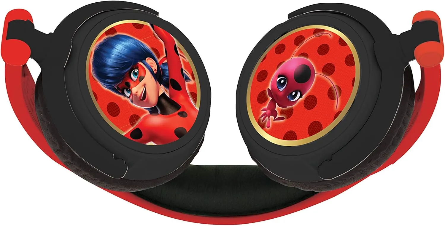 LEXiBOOK, Miraculous Ladybug Tikki, Stereo Headphones, Safe Volume, Foldable and Adjustable, red, HP015MI