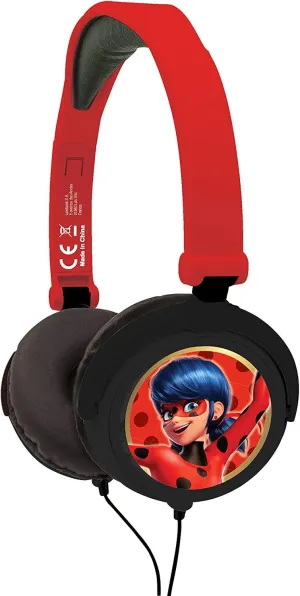 LEXiBOOK, Miraculous Ladybug Tikki, Stereo Headphones, Safe Volume, Foldable and Adjustable, red, HP015MI