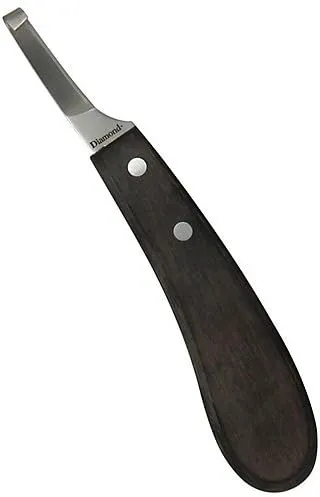 LH Hand NarrBlade Hoof Knife, Narrow - Left, Plain