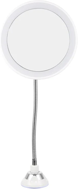 LIFKOME Led Lighted Magnifying Makeup Mirror Suction Cup 10x Magnification Compact Travel Mirror for Home