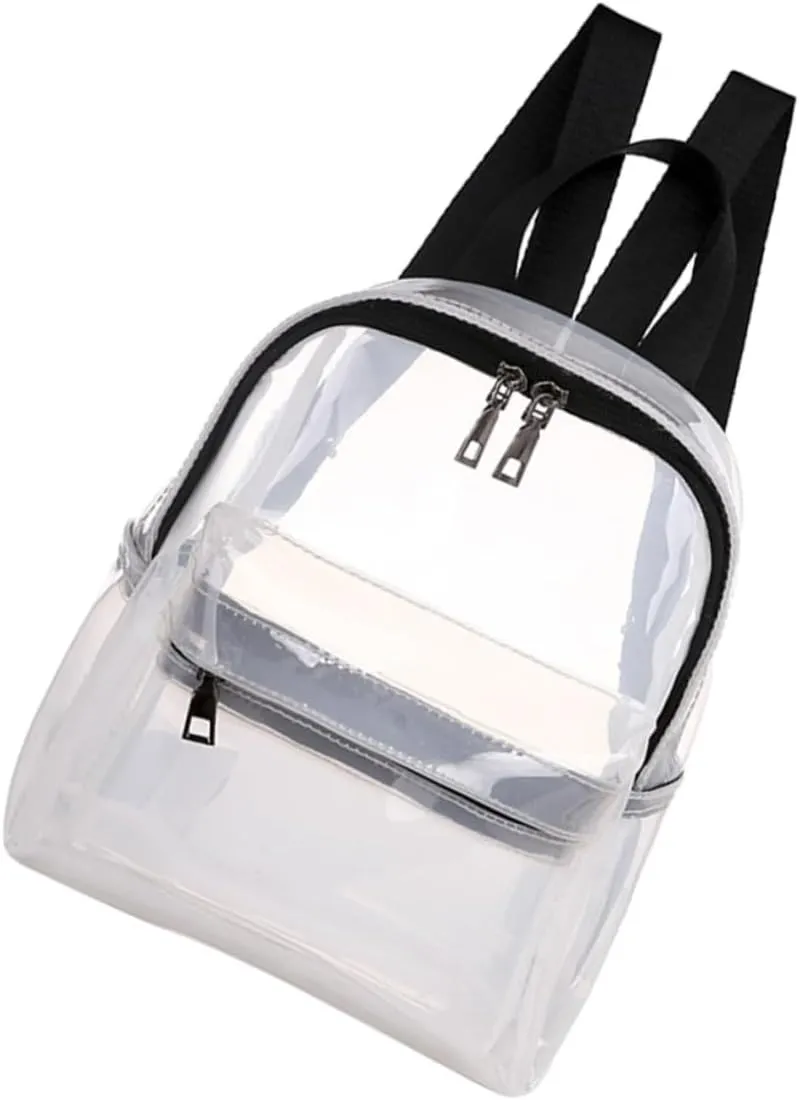 LIFKOME Translucent Pvc Backpack Fashion Lightweight Women's Casual Bag Waterproof Shoulder Bag for Travel Shopping