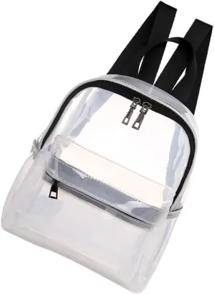 LIFKOME Translucent Pvc Backpack Fashion Lightweight Women's Casual Bag Waterproof Shoulder Bag for Travel Shopping